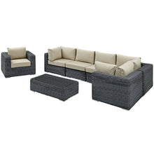 Load image into Gallery viewer, Summon 7 Piece Outdoor Patio Sunbrella¨ Sectional Set by Modway

