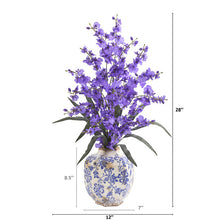 Load image into Gallery viewer, 28&quot; Dancing Lady Orchid Artificial Arrangement in Decorative Vase
