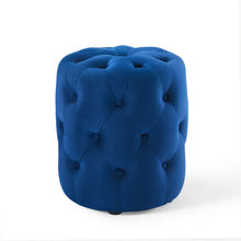 Load image into Gallery viewer, Amour Tufted Button Round Performance Velvet Ottoman by Modway
