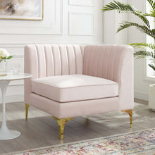 Load image into Gallery viewer, Triumph Channel Tufted Performance Velvet Sectional Sofa Corner Chair by Modway

