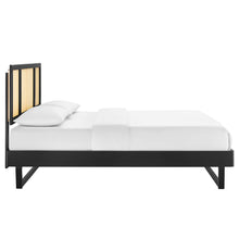 Load image into Gallery viewer, Kelsea Cane and Wood Full Platform Bed With Angular Legs by Modway
