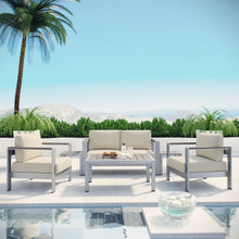 Load image into Gallery viewer, Shore 6 Piece Outdoor Patio Aluminum Sectional Sofa Set by Modway
