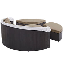 Load image into Gallery viewer, Convene Outdoor Patio Wicker Rattan Canopy Sectional Daybed by Modway
