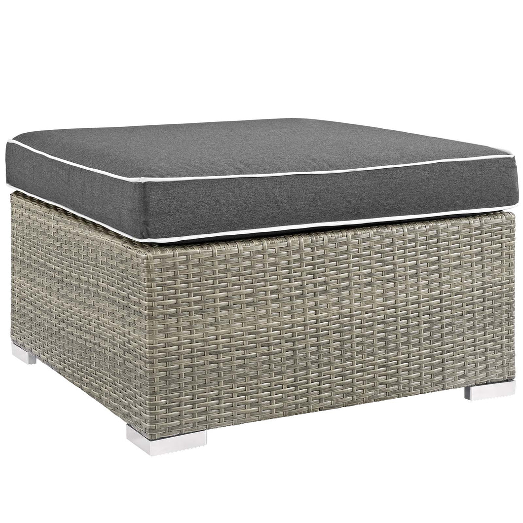 Repose Outdoor Patio Upholstered Fabric Ottoman by Modway