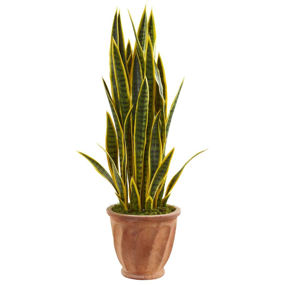 3' Sansevieria Artificial Plant in Terra Cotta Planter