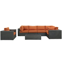 Load image into Gallery viewer, Sojourn 7 Piece Outdoor Patio Sunbrella¨ Sectional Set by Modway
