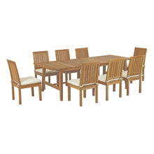 Load image into Gallery viewer, Marina 9 Piece Outdoor Patio Teak Dining Set by Modway
