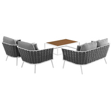 Load image into Gallery viewer, Stance 4 Piece Outdoor Patio Aluminum Sectional Sofa Set by Modway
