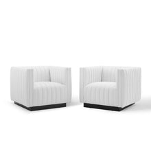 Load image into Gallery viewer, Conjure Upholstered Fabric Tufted Armchair Set of 2 by Modway
