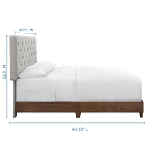 Load image into Gallery viewer, Rhiannon Diamond Tufted Upholstered Fabric Queen Bed by Modway
