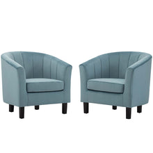 Load image into Gallery viewer, Prospect Channel Tufted Performance Velvet Armchair Set of 2 by Modway
