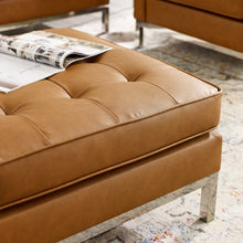 Load image into Gallery viewer, Loft Tufted Vegan Leather Ottoman by Modway
