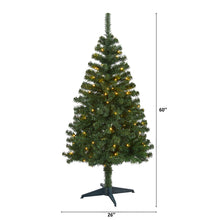 Load image into Gallery viewer, 5&#39; Northern Tip Pine Artificial Christmas Tree with 150 Clear LED Lights
