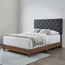 Load image into Gallery viewer, Rhiannon Diamond Tufted Upholstered Fabric Queen Bed by Modway
