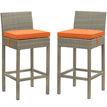 Load image into Gallery viewer, Conduit Outdoor Patio Wicker Rattan Bar Stool Set of 2 by Modway
