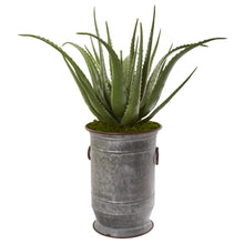 Load image into Gallery viewer, 31&quot; Aloe Artificial Plant in Metal Planter

