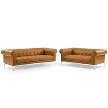 Load image into Gallery viewer, Idyll Tufted Upholstered Leather Sofa and Loveseat Set by Modway
