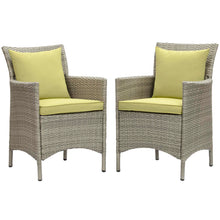 Load image into Gallery viewer, Conduit Outdoor Patio Wicker Rattan Dining Armchair Set of 2 by Modway
