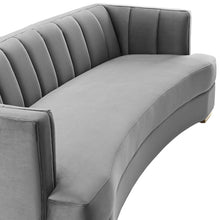 Load image into Gallery viewer, Encompass Channel Tufted Performance Velvet Curved Sofa by Modway
