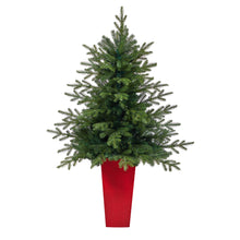 Load image into Gallery viewer, 5&#39; Swedish Fir Artificial Christmas Tree w/ 160 Warm White LED Lights
