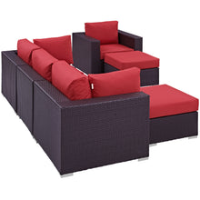 Load image into Gallery viewer, Convene 6 Piece Outdoor Patio Sectional Set by Modway
