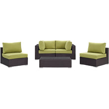 Load image into Gallery viewer, Convene 5 Piece Outdoor Patio Sectional Set by Modway
