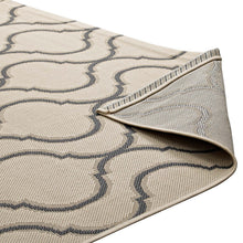 Load image into Gallery viewer, Linza Wave Abstract Trellis Indoor and Outdoor 5x8 Area Rug by Modway
