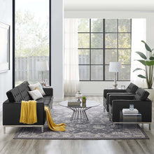 Load image into Gallery viewer, Loft 3-Piece Tufted Vegan Leather Furniture Set by Modway
