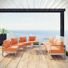Load image into Gallery viewer, Shore 7 Piece Outdoor Patio Sectional Sofa Set by Modway
