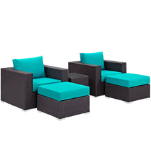 Load image into Gallery viewer, Convene 5 Piece Outdoor Patio Sectional Set by Modway
