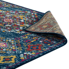 Load image into Gallery viewer, Entourage Khalida Distressed Vintage Floral Lattice 5x8 Area Rug by Modway
