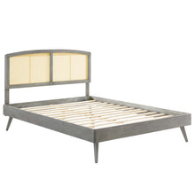 Load image into Gallery viewer, Sierra Cane and Wood Full Platform Bed With Splayed Legs by Modway
