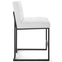 Load image into Gallery viewer, Privy Black Stainless Steel Upholstered Fabric Counter Stool by Modway
