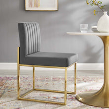Load image into Gallery viewer, Carriage Channel Tufted Sled Base Performance Velvet Dining Chair by Modway

