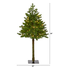 Load image into Gallery viewer, 3&#39; Swiss Alpine Artificial Christmas Tree w/ 50 Clear LED Lights
