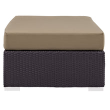 Load image into Gallery viewer, Convene Outdoor Patio Fabric Rectangle Ottoman by Modway
