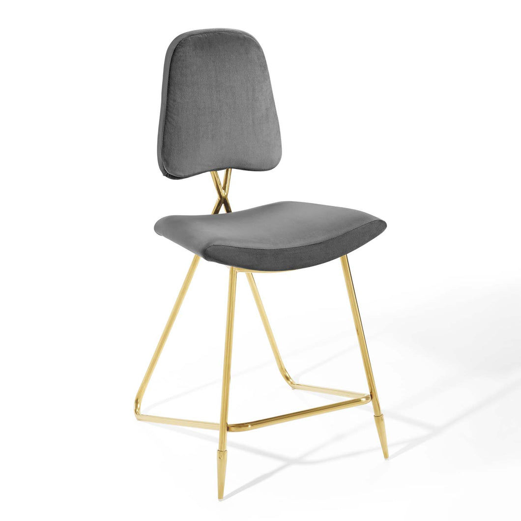 Ponder Performance Velvet Counter Stool by Modway