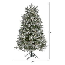 Load image into Gallery viewer, 5' Flocked Colorado Mountain Fir Artificial Christmas Tree
