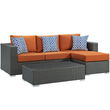 Load image into Gallery viewer, Sojourn 3 Piece Outdoor Patio Sunbrella¨ Sectional Set by Modway
