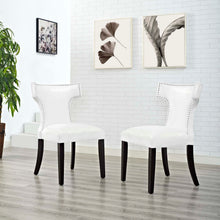 Load image into Gallery viewer, Curve Vinyl Dining Chair Set of 2 by Modway
