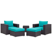 Load image into Gallery viewer, Convene 5 Piece Outdoor Patio Sectional Set by Modway
