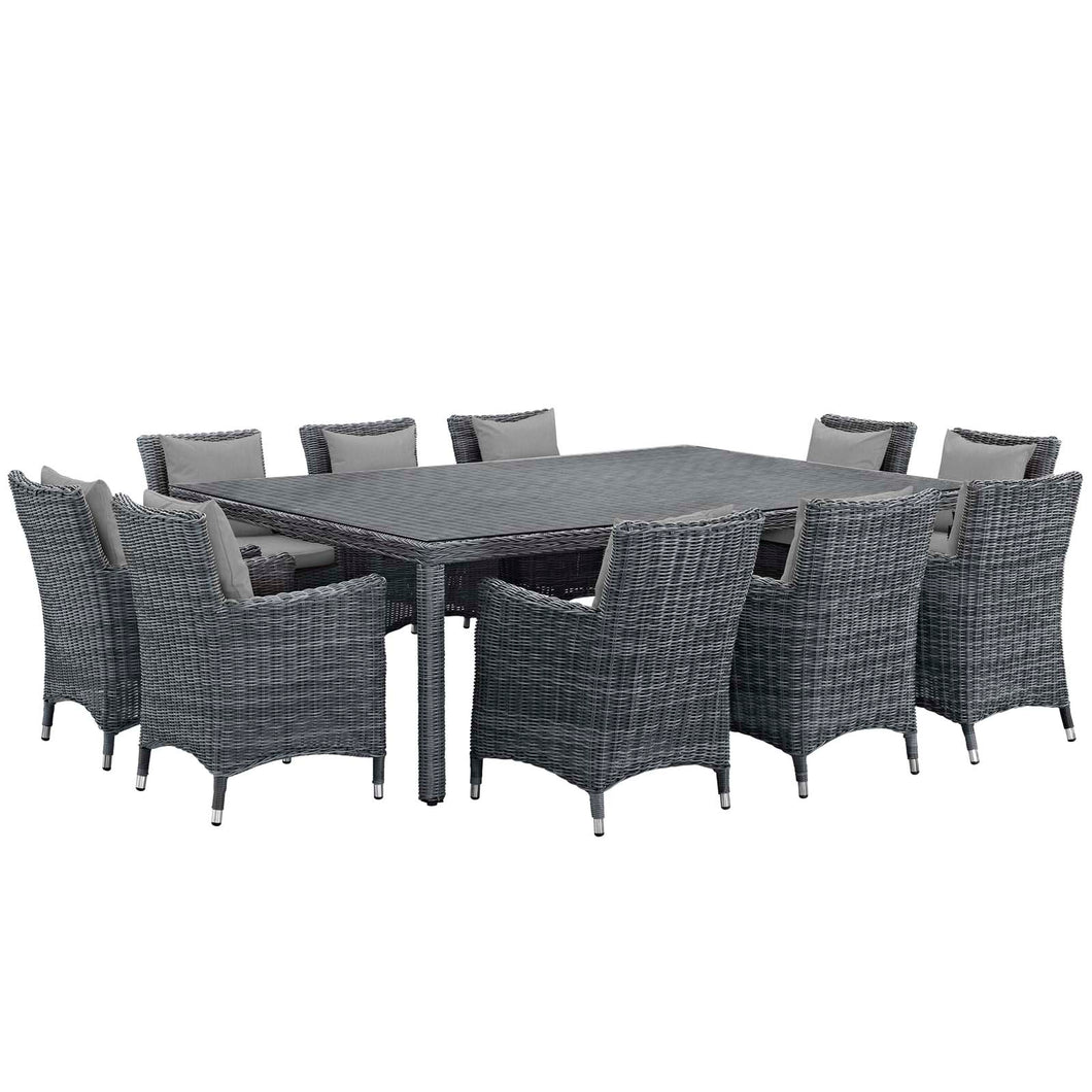 Summon 11 Piece Outdoor Patio Sunbrella¨ Dining Set by Modway