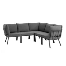 Load image into Gallery viewer, Riverside 5 Piece Outdoor Patio Aluminum Sectional by Modway
