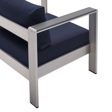 Load image into Gallery viewer, Shore 4 Piece Sunbrella¨ Fabric Outdoor Patio Aluminum Set by Modway
