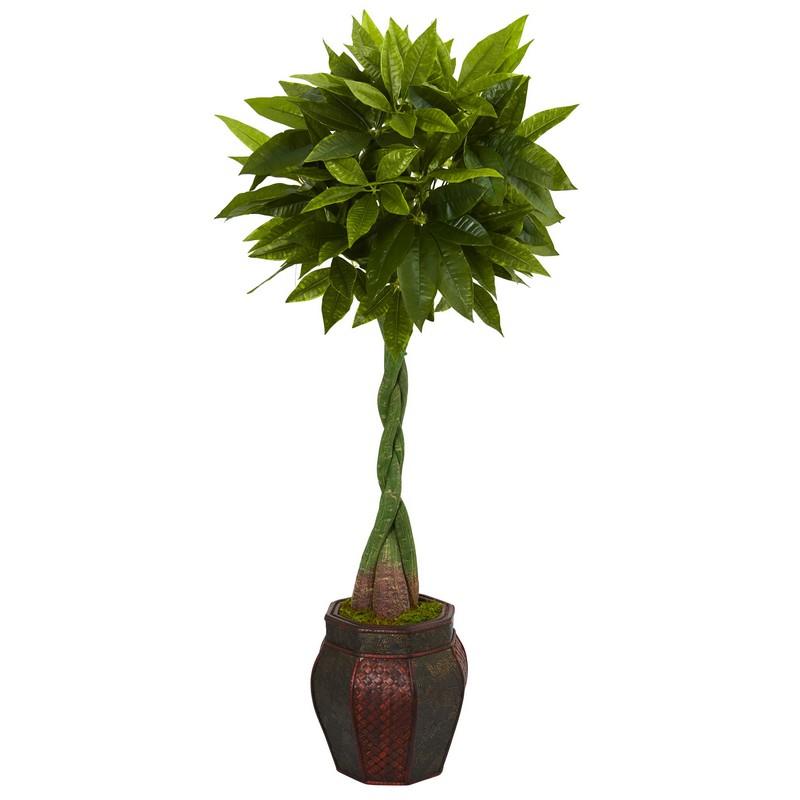 5' Money Artificial Tree in Decorative Planter