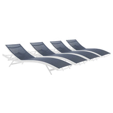 Load image into Gallery viewer, Glimpse Outdoor Patio Mesh Chaise Lounge Set of 4 by Modway
