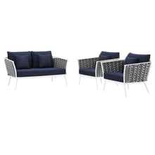 Load image into Gallery viewer, Stance 3 Piece Outdoor Patio Aluminum Sectional Sofa Set by Modway
