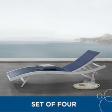 Load image into Gallery viewer, Glimpse Outdoor Patio Mesh Chaise Lounge Set of 4 by Modway
