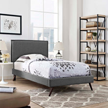 Load image into Gallery viewer, Amaris Twin Platform Bed with Round Splayed Legs
