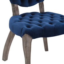 Load image into Gallery viewer, Exhibit French Vintage Dining Performance Velvet Side Chair by Modway
